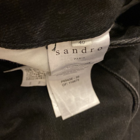 Sandro BLACK Women's Rudolphe High-rise Flare Straight Leg Jeans, size 40 US 8 - Picture 10 of 11